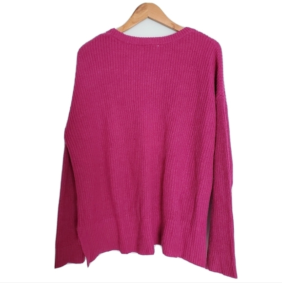 NEW Melloday Fuchsia Pink Knit Sweater - Picture 3 of 5